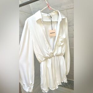 REVOLVE. White Romper (size small)